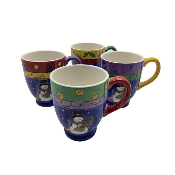 SANGO Sweet Shoppe Christmas Set of 4 Mugs NIB